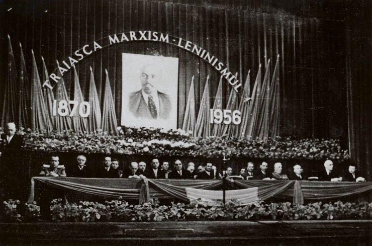 Adunarea festivă organizată cu ocazia celei de a 86-a aniversări a naşterii lui V.I. Lenin. Bucureşti, aprilie 1956. (aprilie 1956)