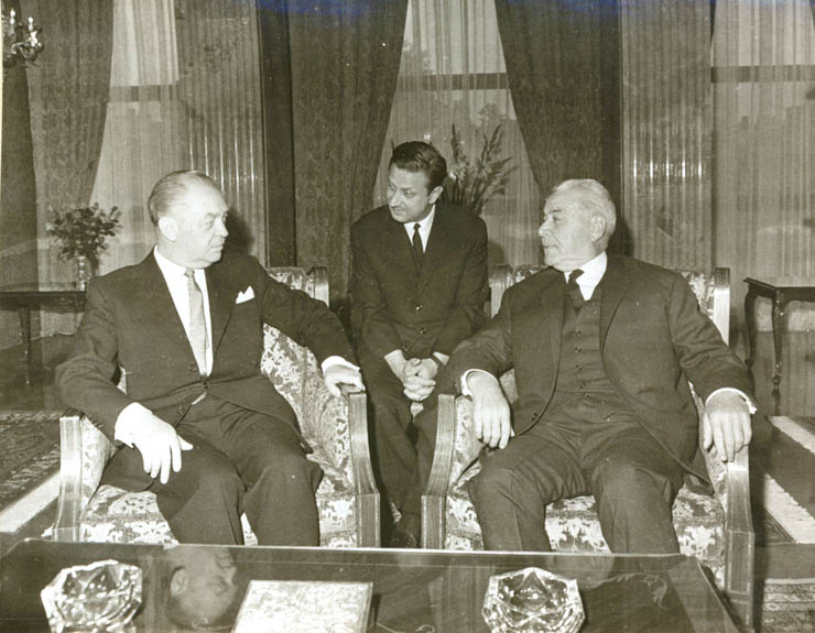 Preşedintele Consiliului de Miniştri, Ion Gheorghe Maurer, l-a primit pe Torsten Nilsson, ministrul de externe al Suediei. (4 mai 1967)