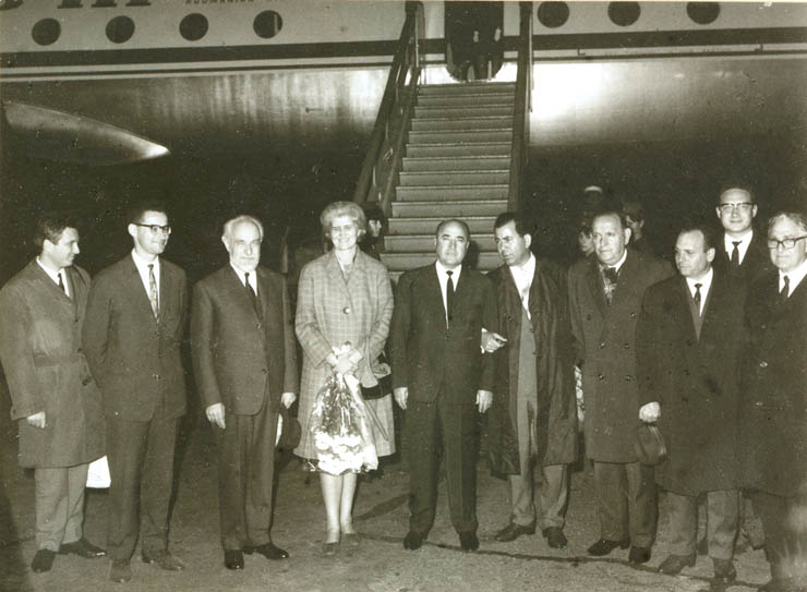 Înapoierea dintr-o vizită oficială, în Norvegia, a delegaţiei Marii Adunări Naţionale. (26 mai 1967)