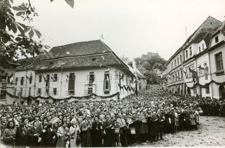 Aspecte din timpul vizitei conducătorilor de partid şi de stat în regiunea Braşov, oraşul Sighişoara. (15-18 iunie 1967)