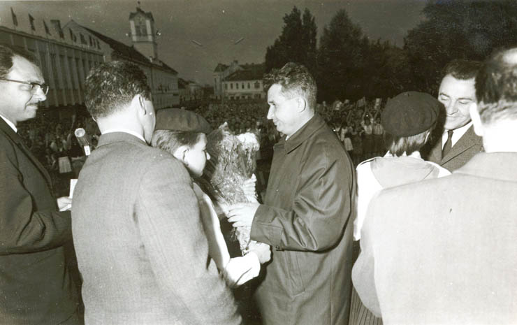 Aspecte din timpul vizitei conducătorilor de partid şi de stat în regiunea Braşov, oraşul Sfântu Gheorghe. (15-18 iunie 1967)