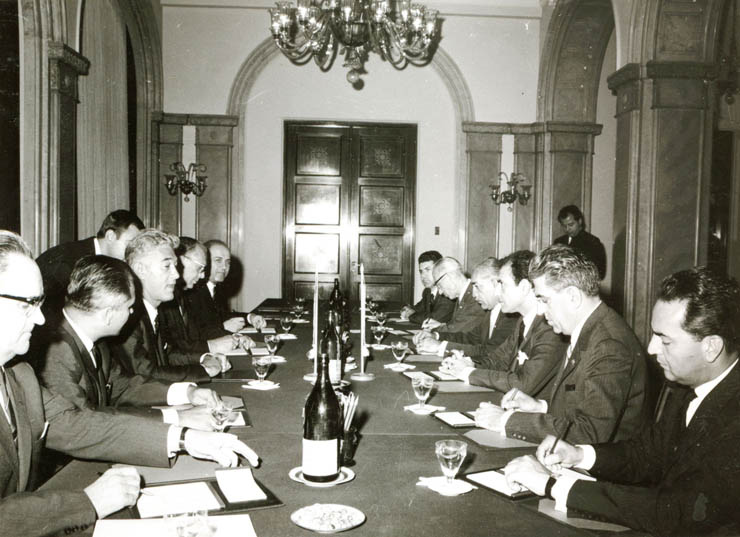 Aspect de la convorbirile avute cu ministrul de externe al Iranului, Ardeshir Zahedi. (15 august 1967)