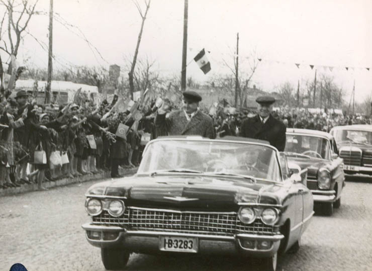 Nicolae Ceauşescu, Emil Bodnăraş şi alţi conducători de partid şi de stat, cu prilejul vizitei de lucru în jud. Constanţa. (11 aprilie 1968)