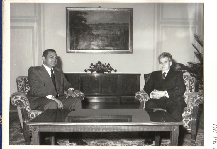 Primirea de către preşedintele Nicolae Ceauşescu a lui Mohamed Husni Mubarak, vicepreşedintele al R.A.Egipt, trimis special al preşedintelui Anwar El Sadat. (15.III.1979).