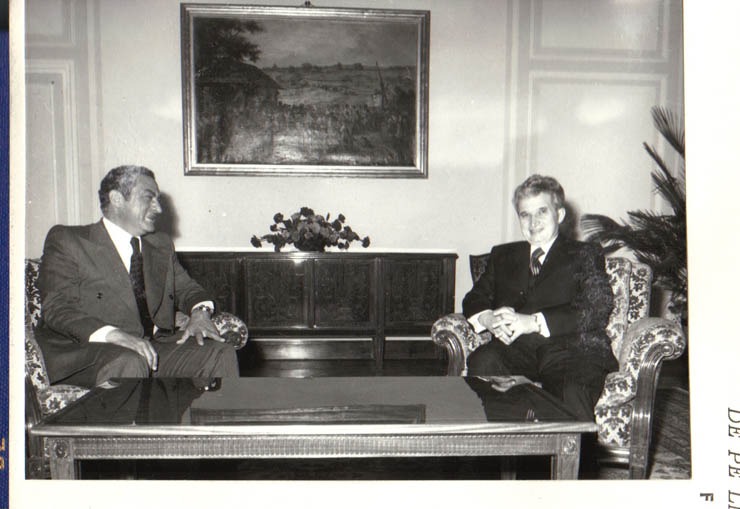 Primirea de către preşedintele Nicolae Ceauşescu a lui Mohamed Husni Mubarak, vicepreşedintele al R.A.Egipt, trimis special al preşedintelui Anwar El Sadat. (15.III.1979).