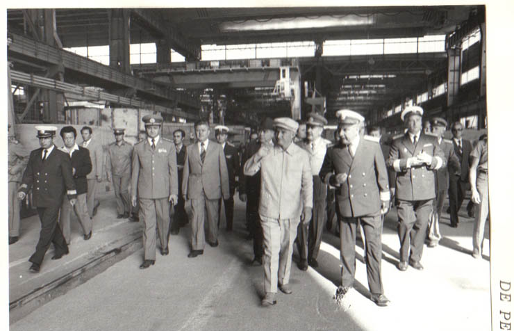 Vizita de lucru a lui Nicolae Ceauşescu la şantierul naval din Mangalia.(20.VI.1979).