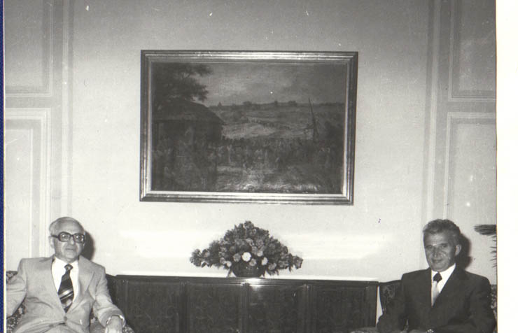 Nicolae Ceauşescu, , secretar general al P.C.R, a primit pe Meir Wilner, secretar general al C.C. al P.C. din Israel, care face o vizită de prietenie în ţara noastră la invitaţia C.C al P.C.R.(26.VII.1979).