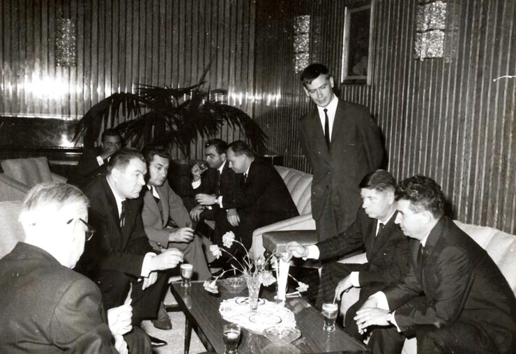 Aspect de la masa dată în cinstea delegaţiei P.C. din Finlanda. (13 X 1966)