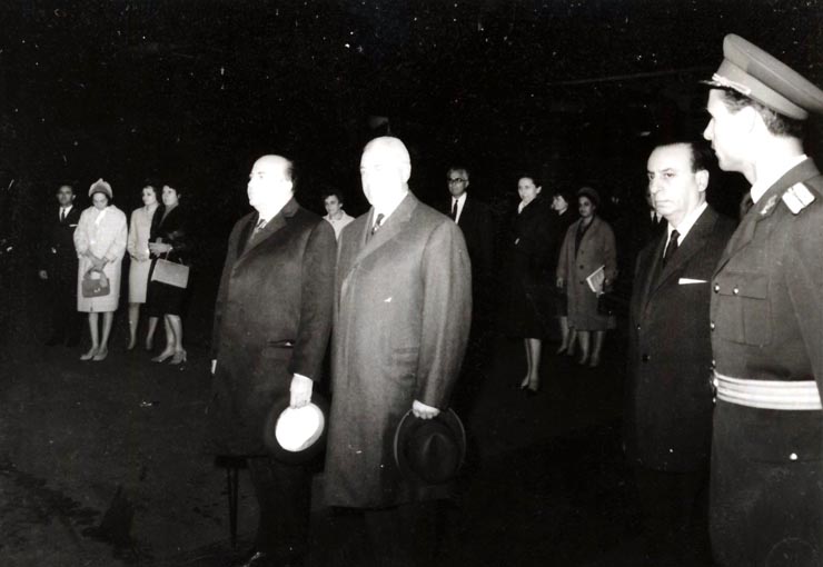 Sosirea primului ministru al Iranului, Amir Abbas Hoveida. (28 X 1966)