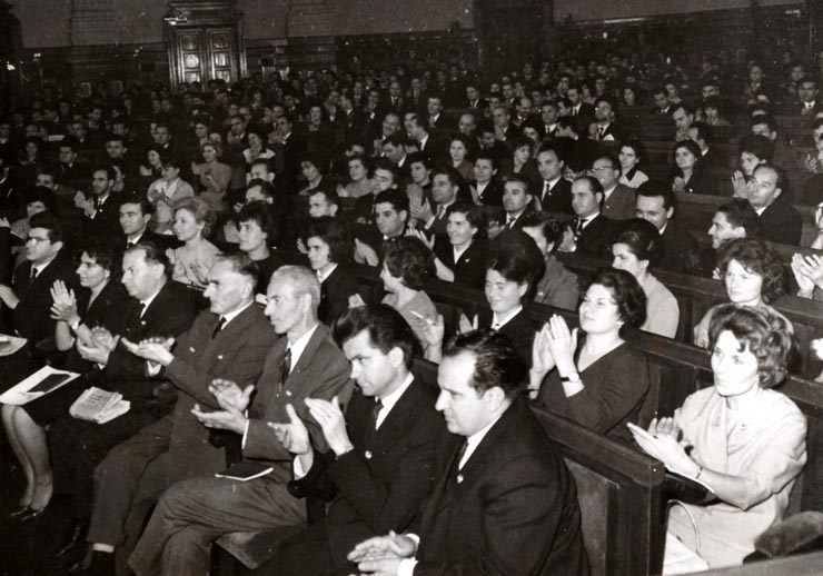 Aspect de la consfătuirea de constituire a Consiliului Naţional al Organizaţiei Pionierilor (Marea Adunare Naţională) . (11 XI 1966)
