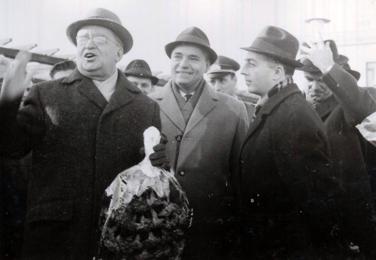 Sosirea în Capitală a primarului general al Marelui Berlin, Friedrich Ebert. (5 XII 1966)