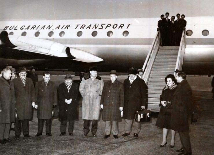 Sosirea unei delegeţii a Partidului Comunist din Venezuela condusă de Jesus Faria, secretar general al C.C. al  P.C. din Venezuela. (6 XII 1966)