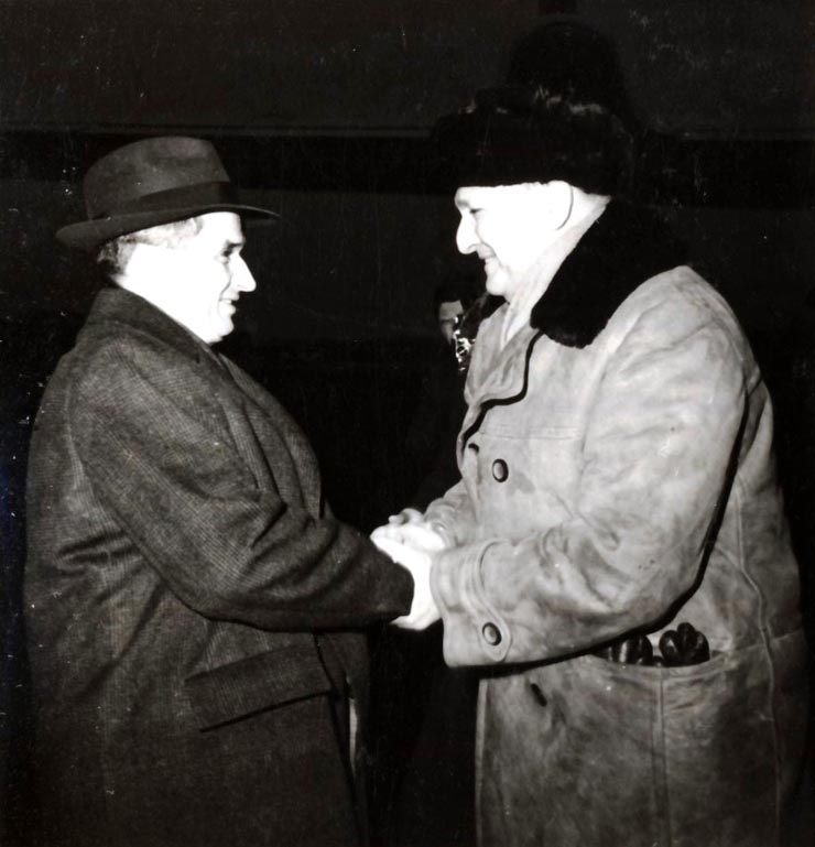 Sosirea unei delegeţii a Partidului Comunist din Venezuela condusă de Jesus Faria, secretar general al C.C. al  P.C. din Venezuela. (6 XII 1966)