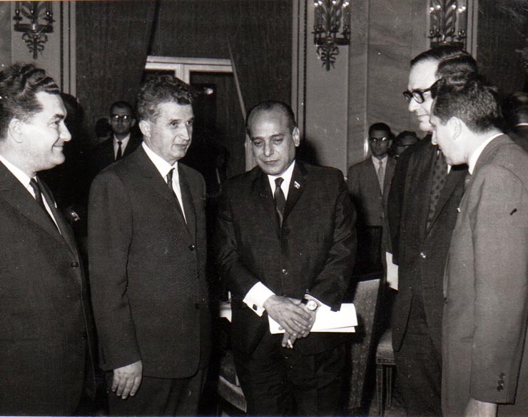 Întâlnirea lui Nicolae Ceauşescu cu şeful delegaţiei Uniunii Socialiste Arabe Unite - Mahomed Zaiat, invitat să participe la lucrările Congresului al X-lea al P.C.R    (7  august 1969).