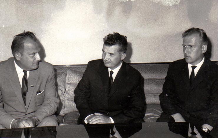 Primirea la Nicolae Ceauşescu, secretar general al P.C.R., preşedintele Consiliului de Stat al R.S.R., a unei delegaţii finlandeze.   (8  august 1969).