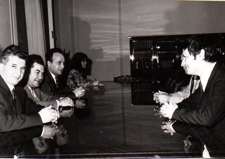 Primirea la Nicolae Ceauşescu a unei delegaţii din Reunion, cu care a purtat convorbiri oficiale la 14 august 1969.(14  august 1969).