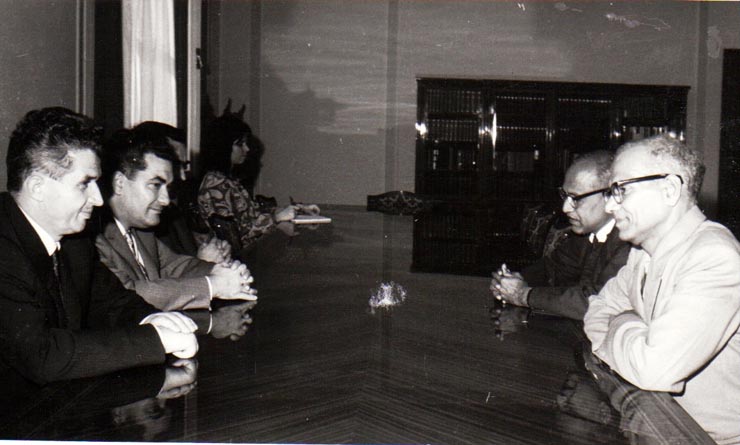 Primirea la Nicolae Ceauşescu, secretar general al P.C.R, a delegaţiei indiene cu care s-au purtat convorbiri oficiale la 14 august 1969.august 1969).