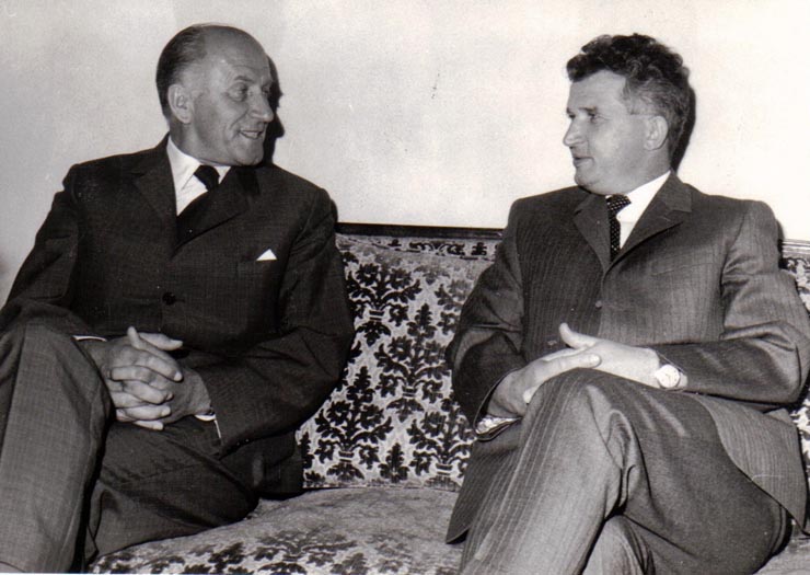Primirea la Nicolae Ceauşescu, secretar general al P.C.R, preşedintele Consiliului de Stat al R.S.R.,  a lui Mialko Todorovici – Iugoslavia. 15 august 1969.(15  august 1969).