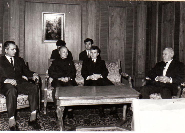 Primirea la Nicolae Ceauşescu, secretar general al P.C.R, preşedintele Consiliului de Stat, a delegaţiei chineze, care a participat la manifestările prilejuite de sărbătorirea a XXV de ani de la eliberarea României de sub jugul fascist.(23  august 1969).