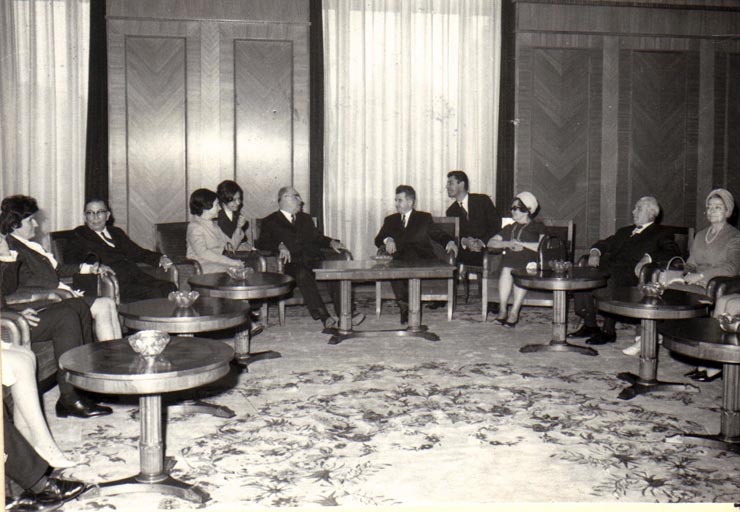 Aspect din timpul vizitei protocolare la Nicolae Ceauşescu, preşedintele Consiliului de Stat al R.S.R., a preşedintelui Republicii Turcia, Cevdet Sunay. (13 aprilie 1970).