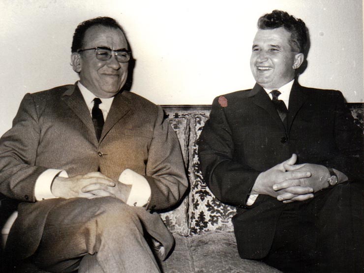 Primirea la Nicolae Ceauşescu a lui Santiago Carilio, secretar general al Partidului Comunist din Spania.(30 mai 1970).