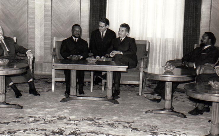 Vizita preşedintelui Republicii Africa Centrală, g-ral Jean Bedel Bokassa.     ( iulie 1970).