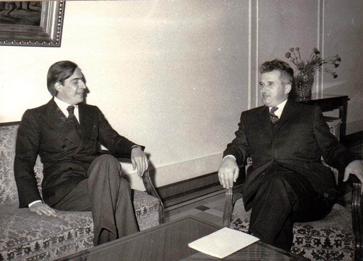 Primirea la Nicolae Ceauşescu a ziaristului italian Enzo Bettiza din partea cotidianului „Coriere de la sera”.(13 octombrie 1971).