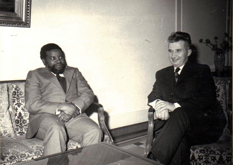 Primirea la C.C. al P.C.R. a preşedintelui organizaţiei populare din Africa de sud-vest, Sovu Nujoma.(30 decembrie 1971).